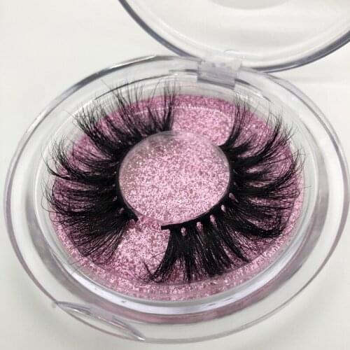 Wholesale hot selling 25mm mink fur lashes 3D real mink eyelash custom packaging EB02 natural long