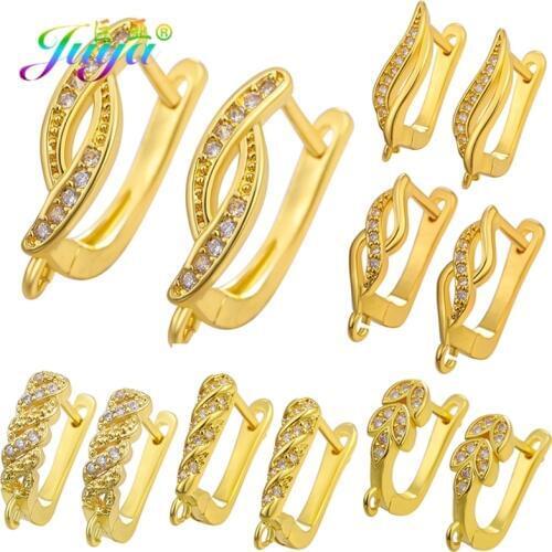 Juya Hand made Schwenzy Findings DIY Luxury Earrings Jewelry Making Supplies Creative Basic Earwire Earring Hooks Accessories