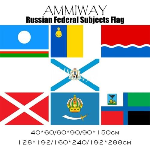 AMMIWAY Russian State Flags Sakha Agin Amur Oblast (1999) Arkhangelsk Astrakhan Belgorod Oblast Russia Flags and Banners