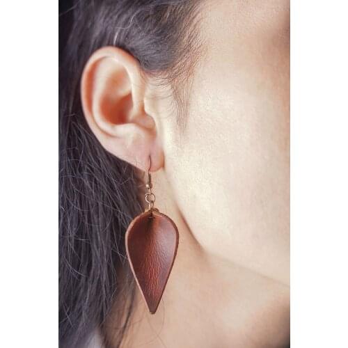 Handmade Genuine Leather Earrings Fashion Authentic Women Jewellery Accessory Stylish Desing High Quality Gift - ES-9006