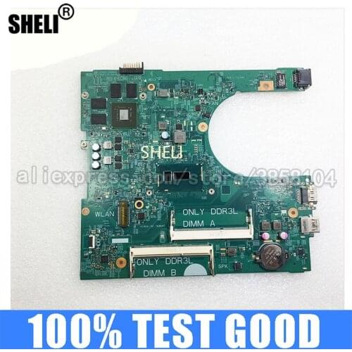 SHELI with I5-5200U N15V-GM-S-A2 2g for DELL CN-042FX9 042FX9 42FX9 3458 Laptop Motherboard DDR3 Inspiron Intel 100% Tested Good
