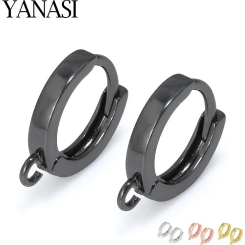Hoop Earring Hooks Findings for DIY Women Handmade Jewelry Making Earrings Clasps Gold Color Earwire Accessories Wholesale