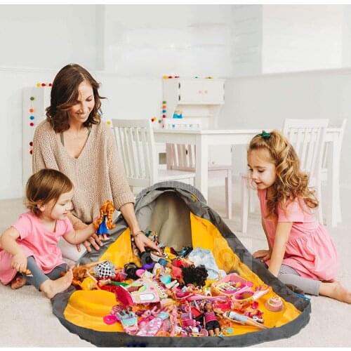 Quick Baby Toy Storage Bag Crawling Mat Baby Toy Storage Basket Bucket Box