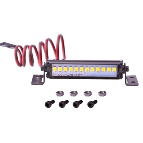 55MM Super Bright 12LED Lights Bar for 1/10 RC Crawler Car Axial SCX10 90046 D90 Upgrade Parts