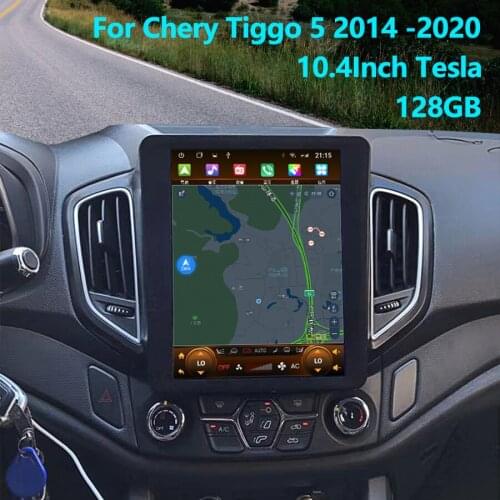 10.4inch Tesla Radio Screen Multimedia Car Video For Chery Tiggo Android GPS Autoradio CARPLAY Stereo 128GB ROM