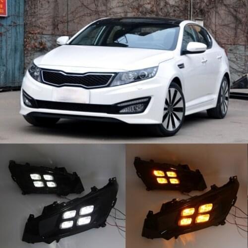 2 pcs LED DRL for Kia Optima K5 2010 2011 2012 2013 2014 Daytime Running Light LED Driving Lamp Headlight Fog Lights Waterproof