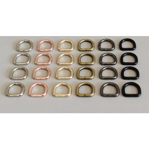50 Pcs/Lot D-shaped Buckle Unwelded D ring For 5/8Inch(15mm) Webbing Durable Connect Buckle Flat D Rings Diy Collar Accessories