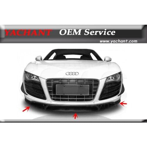 Car-Styling Auto Accessories New Arrival Carbon Fiber Car Front Bumper Lip Fit For 2008-2015 R8 V8 V10 VZ5-Style Front Lip