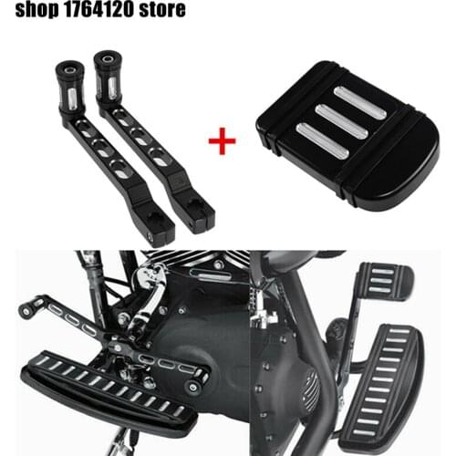 CNC Brake Pedal Pad +Heel Toe Shift Lever w/ Shifter Pegs Kits For Harley Touring Electra Glide Fatboy FLSTF Heritage Softail