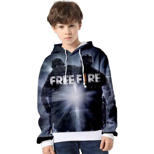 2021 Childrens Clothes 3 To 14 3D FREE FIRE clothing children kids boys girls long sleeve hoodie sweatshirt outerwear clothes