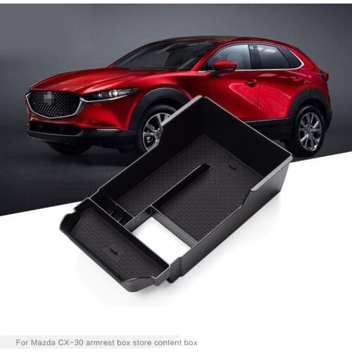 For CX-30 2019 2020 Central Control Armrest Box Auto Interior Stying Accessories Car Armrest Storage Box