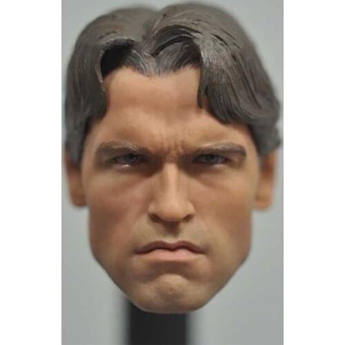 1/6 Arnold Schwarzenegger Head Carving PVC Male Soldier Head Sculpt Fit 12" PH TBL Action Figure Body
