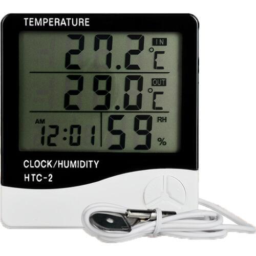 Temperature counting hygrometer electronic liquid crystal temperature hygrometer weather station home indoor outdoor clock