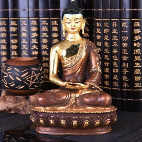 HOT SALE Buddhist supplies # HOME Talisman efficacious Protection # Tibetan Nepal Buddhism Buddha gilding bronze statue