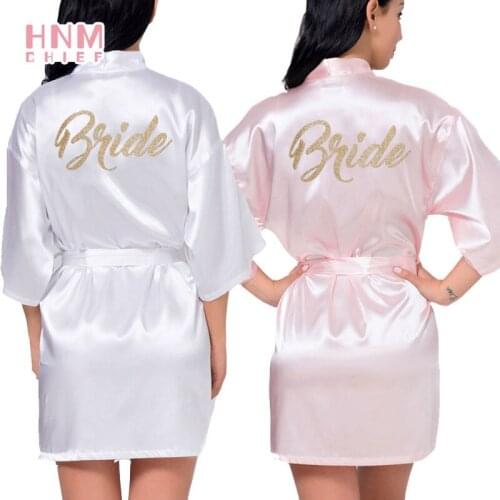 Women Satin Silky Bathrobe Sleepwear Solid Color Sexy Bridesmaid Kimono Robes Casual Elegant Bride Wedding Robe Nightgown Robes