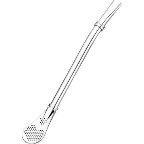 Metal Bombilla straws Yerba mate straw filter straw Stainless Steel Gourd Bombilla Filter Spoon LX6423