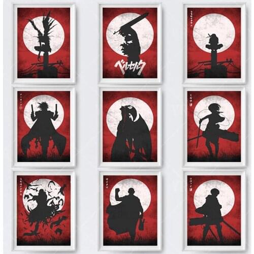 Classic Anime Canvas Painting Naruto One Piece Dragon Ball Posters and Prints Print Mural Picture Childrens Room Home Wall Decor
