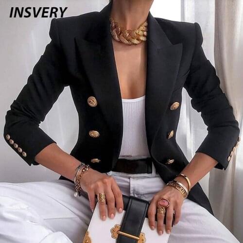 Autumn Winter Jackets For Women Long Sleeve Double Breasted Coat Women Fashion Short Jacket Women Office Outwear 2021