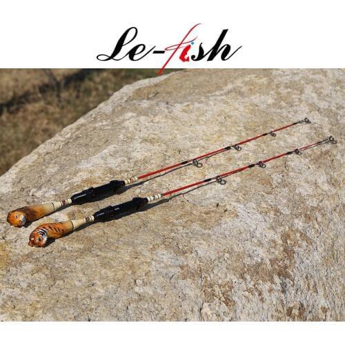 Le fish Ice Rod 2 sections 75mm Carbon Fiber Ice pole Ultra-light Carp Fishing Fish spear Tackle Hook