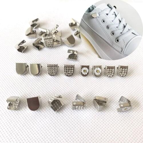 5pcs /1 Set of Metal Shoelaces Tips Head No Tie Shoelaces Metal Lace Lock DIY Sneaker Kits Silver Gold Black Metal Lace Buckle