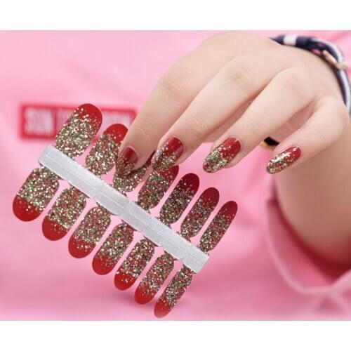 14pcs/sheet Nail Beauty Sticker Lasting Nail Sequin Sticker Safe Non-toxic For Pregnant Woman Nail Stickers 10 Colors