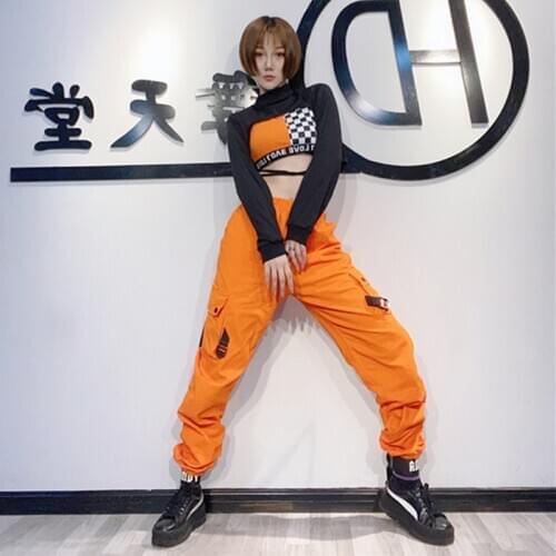 Nightclub Bar Women Jazz Dance Costume Hip-Hop Clothing DJ DS Female Singer Street Catwalk Performance Clothing 3 Pieces DWY4184