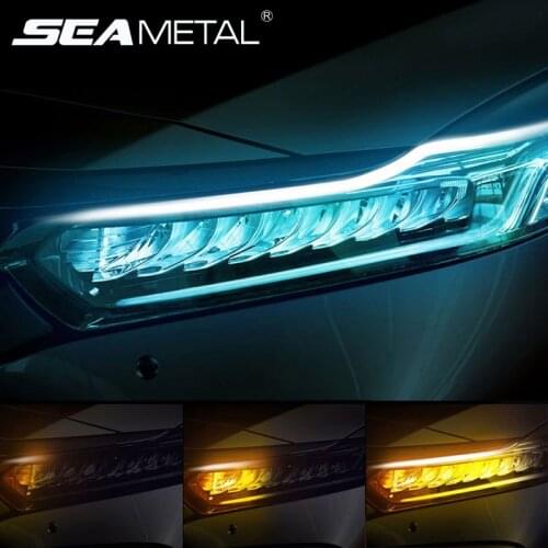 New Car Turn Signal Strip Lamp With External Drive LED DRL Strip Daytime Running Light Auto Flowing Guide Light Automotive Goods