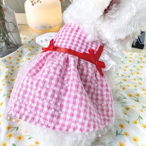 New Dog Dresses for Small Dogs Luxury Spring Summer Thin Pet Skirt Teddy Princess Skirt Puppy Clothes