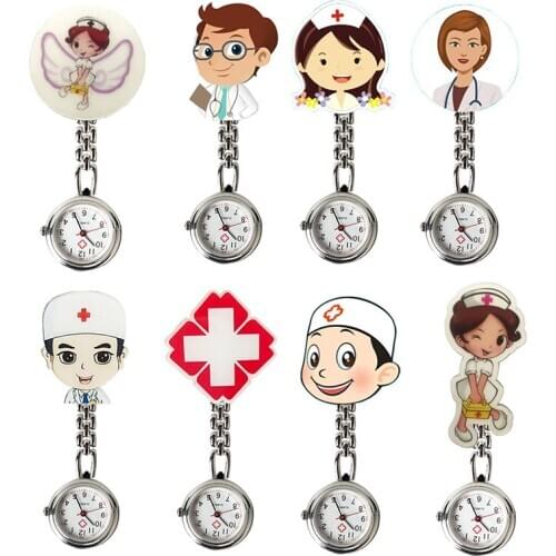 New Cute Harajuku Nurse Watch Women Chest Watch Trend Pocket Watch Hanging Watch Brooch Decor Quartz Часы