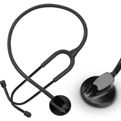 All Black Medical Cardiology Doctor Estetoscopio Professional Heart Rate Diagnosis Cute Stethoscope for Nurse Student Vet Tool