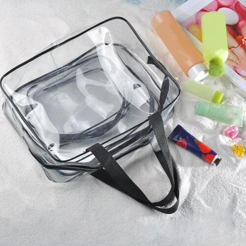 3Pcs/Set Transparent Cosmetic Bag Portable Waterproof Universal Travel Makeup Bags PVC Makeup Beauty Wash Storage Bag