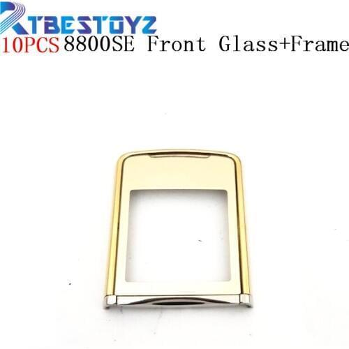 RTBESTOYZ 10PCS/Lot New LCD Front Glass Screen Outer Lens With Frame For Nokia 8800SE 8800 Sirocco Front Cover Glass Housing