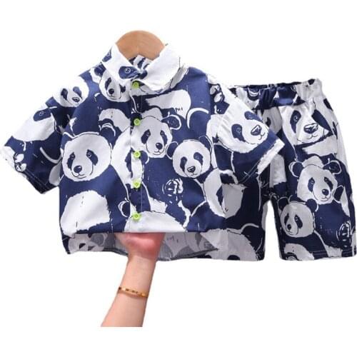 New Fashion Summer Baby Girl Clothes Children Boys Cartoon Shirt Shorts 2Pcs/Sets Toddler Casual Costume Outfits Kids Tracksuits