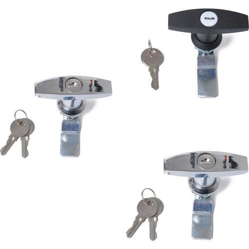 Rust Proof T Handle High Quality Zinc Alloy Lock and Keys Replacement for Trailer Caravan Canopy Toolbox