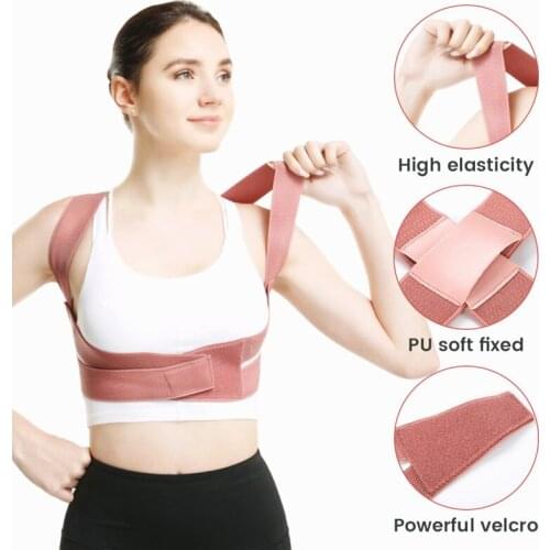 S/M/L Professional 2Colors Back Support Unisex PU Leather Light and Breathable Elastic Band Adjustable Posture Corrector