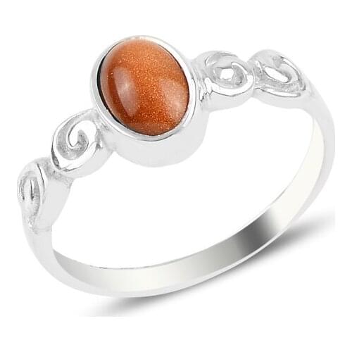 Silver 925 Sterling Star Stone Engagement Ring