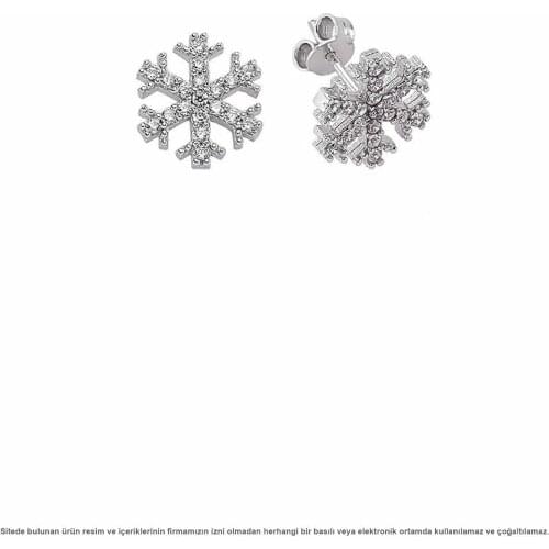 Silver Snowflake Mini Lady Earrings