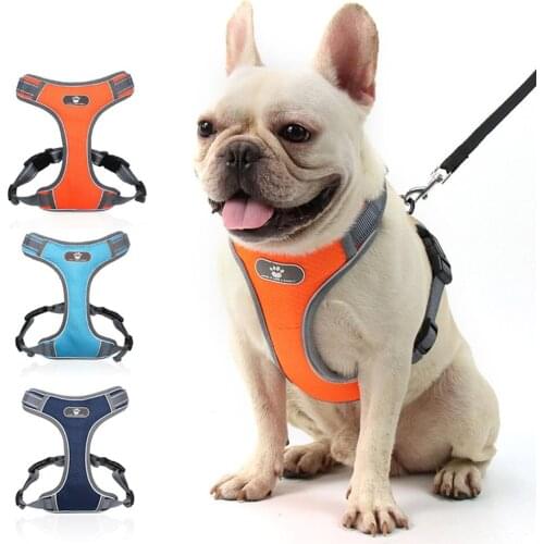 Mesh Reflective And Breathable Big Dog Chest Strap Adjustable Net Cloth Without Tension Chest Harness