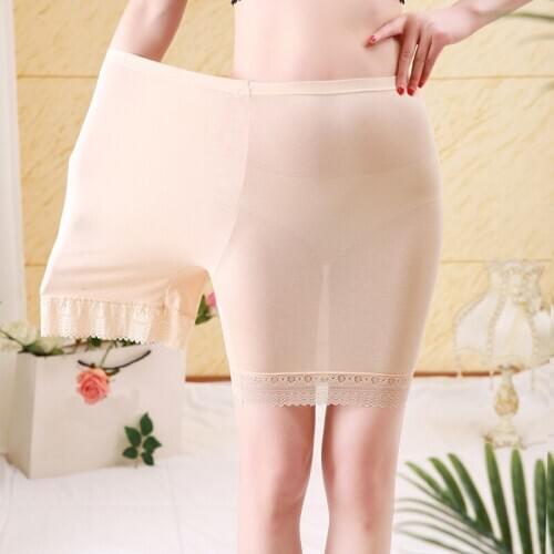 125KG Plus Size 6XL Safety Shorts Anti Chafing Lace High Waist Large Size Safety Short Pants Women Shorts Under Skirt Summer