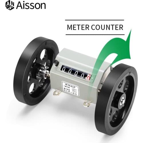 Z96-F Mechanical Meter Counter Length Distance 0-9999.9 Double Rolling Wheel Mechanically Driven Recorder Measuring length