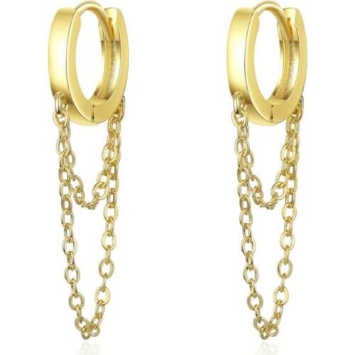 Top Quality Gold Drop Earrings Female Tassel Accessories Fashion Women 925 Silver Earring For Girls Birthday Gift Lady Piercing