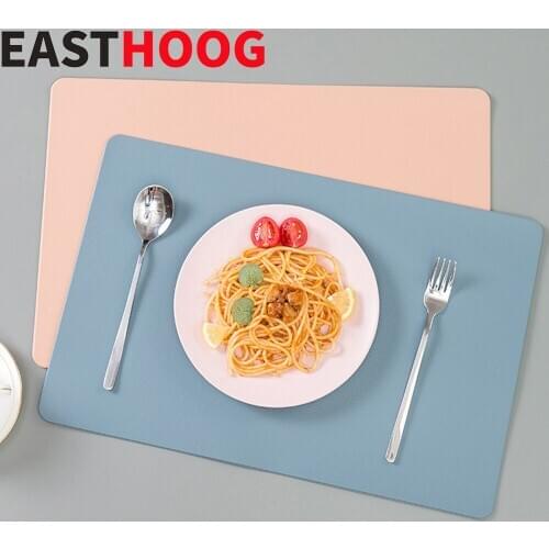 1PC Nordic Style PU Leather Table Dining Mat Anti-skid And Heat-insulation Placemats For Table 30*45cm Kitchen Accessories