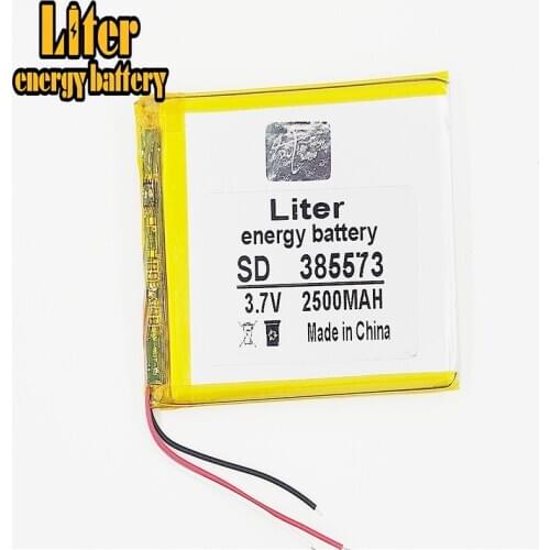 3 line 385573 3.7V 2500mAh Polymer Li-ion Battery For mobile electronic part for GPS,mp3,mp4,mp5,dvd DIY