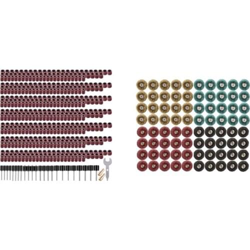 531 Pcs Grinding Machine Sockets Drum Cores Drill Bits & 80 Pcs 1 Inch Abrasive Wheel Buffing Polishing Wheel Grinding