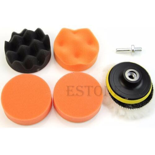 Car polish 7 Pcs 3 inch Buffing Pad Auto Car Polishing Wheel Kit Buffer + M10 Drill Adapter