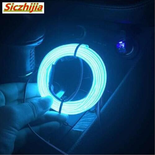 3 m 12 volt car LED atmosphere light flexible neon EL line and indoor cigarette lighter for Lexus ES250 RX350 330 ES240 GS460