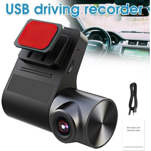 Car Dash Camera Wireless WiFi Hidden DVR Camera 1080p USB Night HD Sensor Video Recorder 170Degree Rotatable Angle Auto Dash Cam