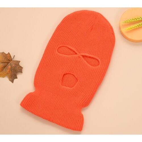 Three-hole Balaclava Mask Hat Winter Cover Neon Mask Halloween Caps For Motorcycle Bicycle Ski Cycling Windproof Warm Face Masks