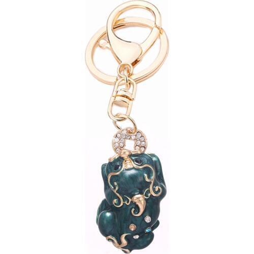 Crystal Cartoon Mascot Brave Troops Keyring Charm Alloy Key Chain Holder Purse Bag For Car Women Gift Keychain Jewelry R079