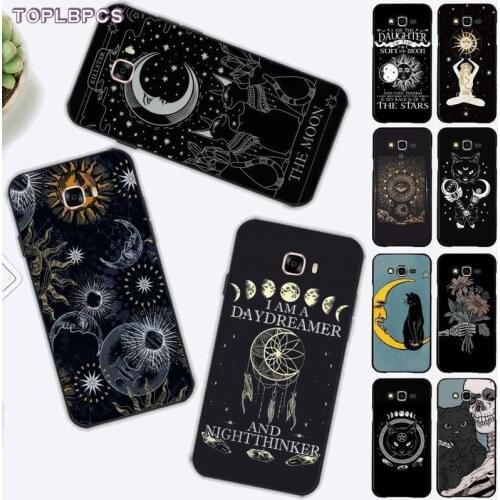 TOPLBPCS Witches moon Tarot Mystery totem Coque Phone Case for Samsung J6 J7 J2 J5 prime J4 J7 J8 2016 2017 2018 DUO core neo